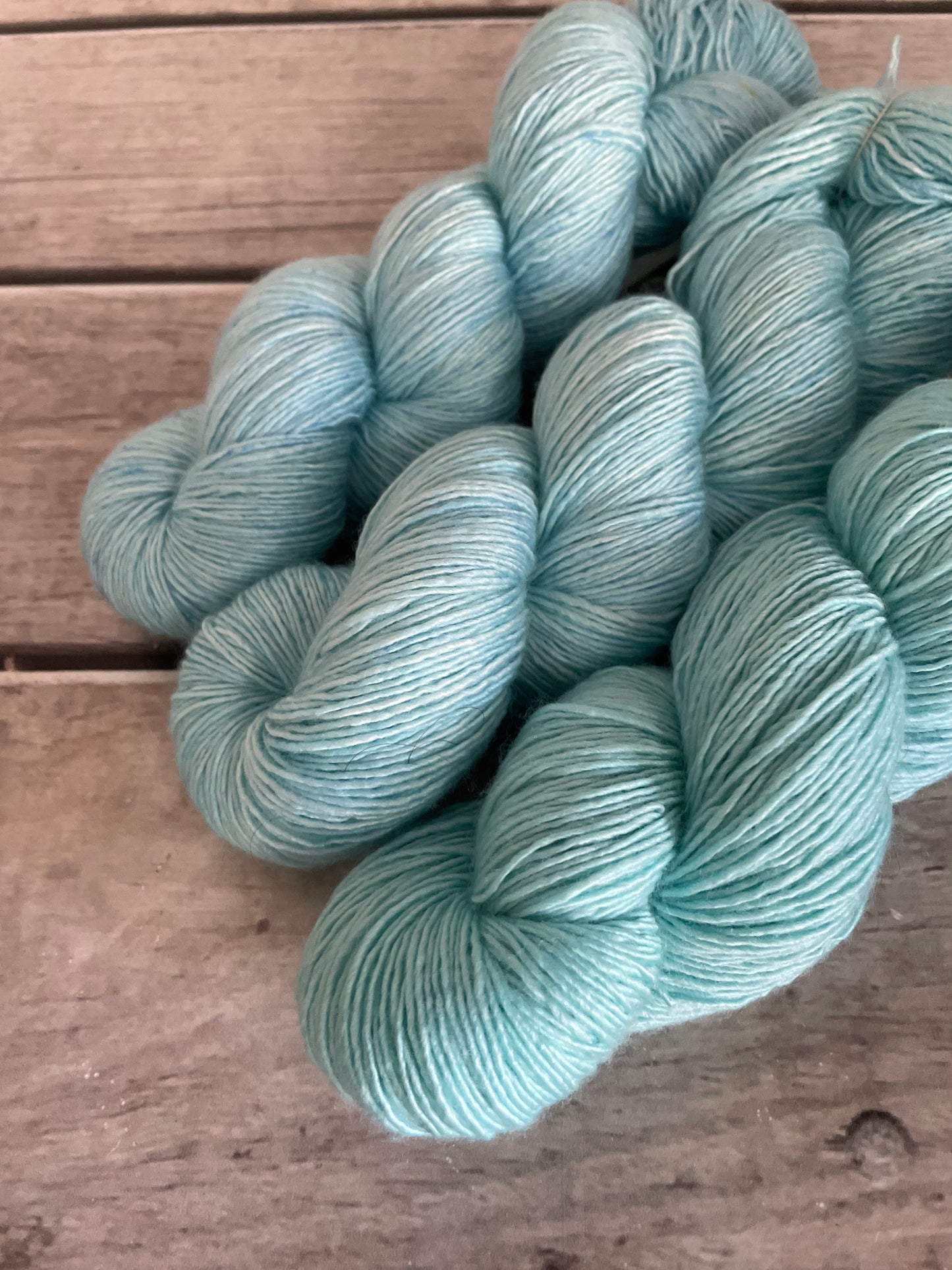 Turquoise Bay on Merino and Silk 4 ply single - Osmanthus