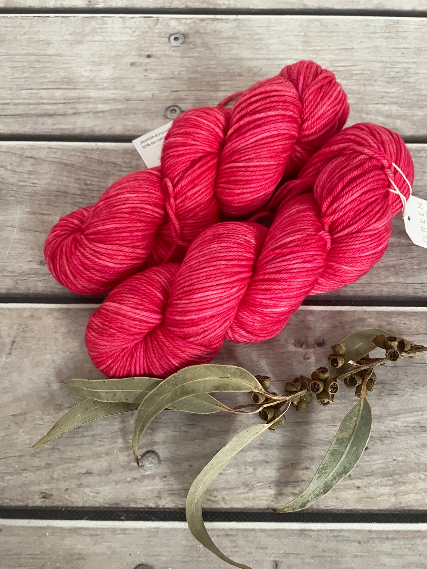 Raspberry Sorbet ooak - 8 ply merino and nylon sock yarn - Darjeeling DK