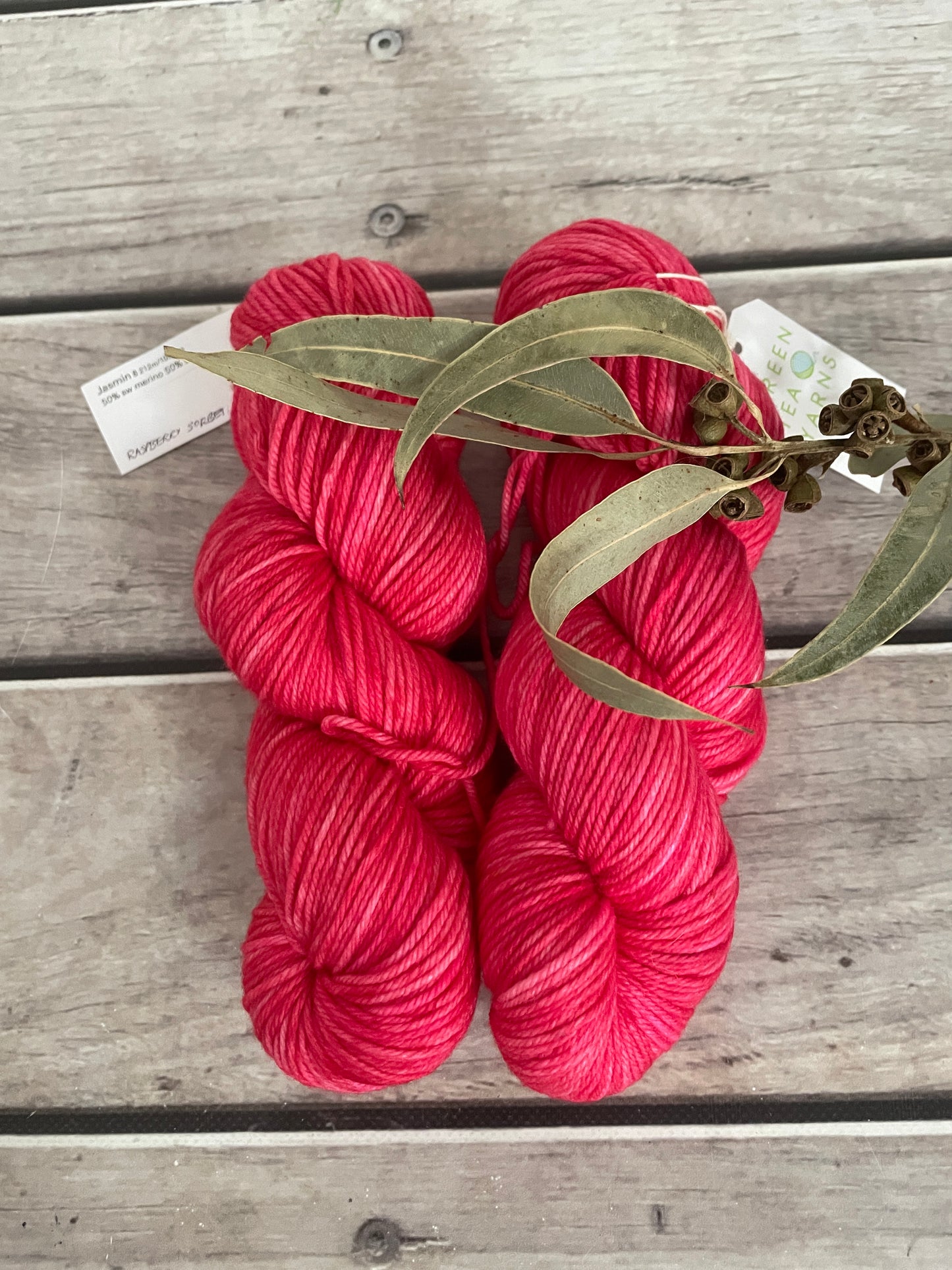 Raspberry Sorbet ooak - 8 ply merino and nylon sock yarn - Darjeeling DK