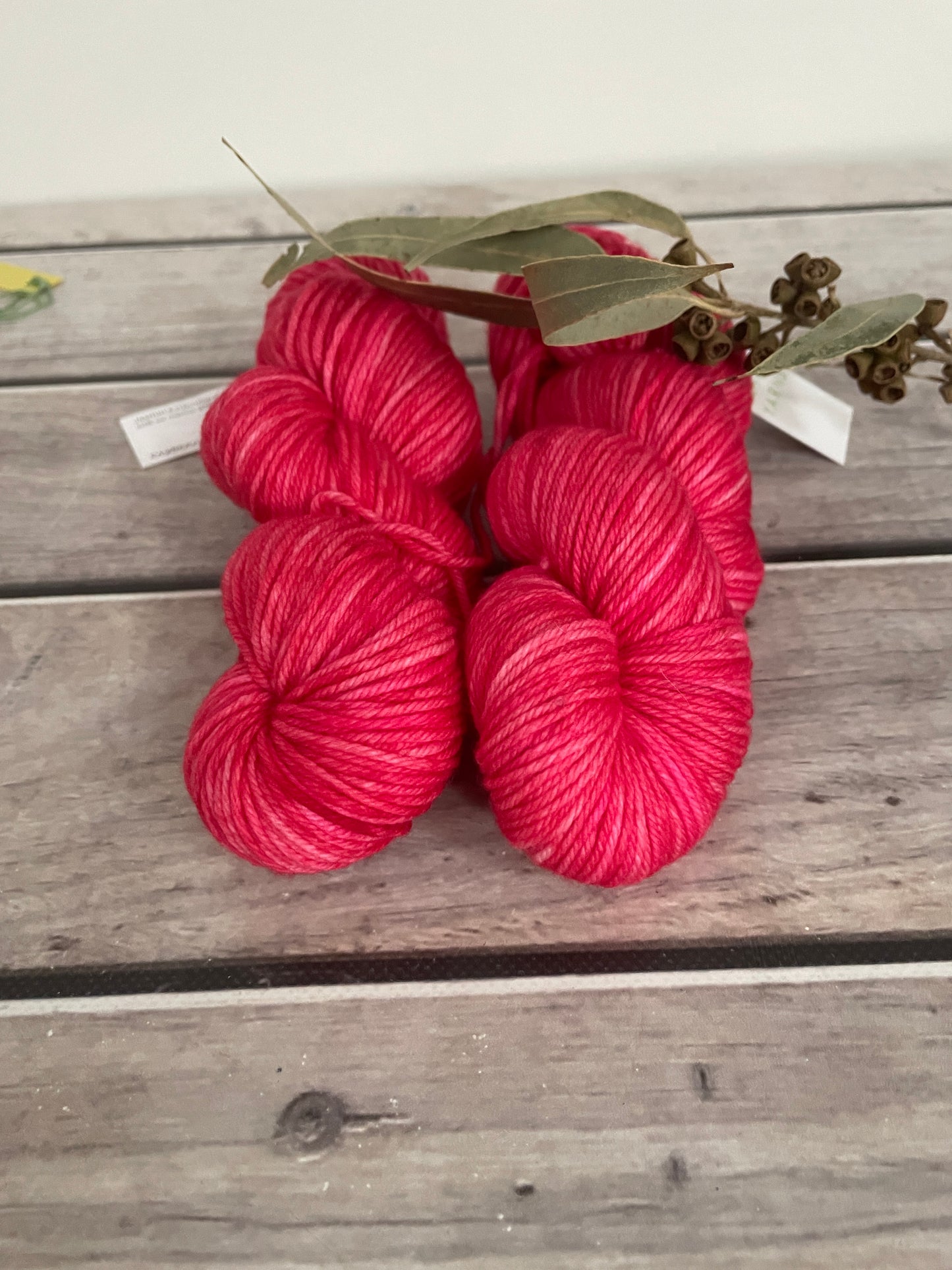 Raspberry Sorbet ooak - 8 ply merino and nylon sock yarn - Darjeeling DK