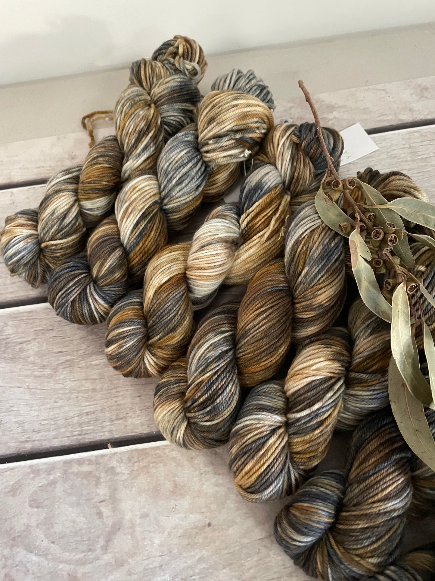 Tiger Feet ooak - 8 ply merino and nylon sock yarn - Darjeeling DK