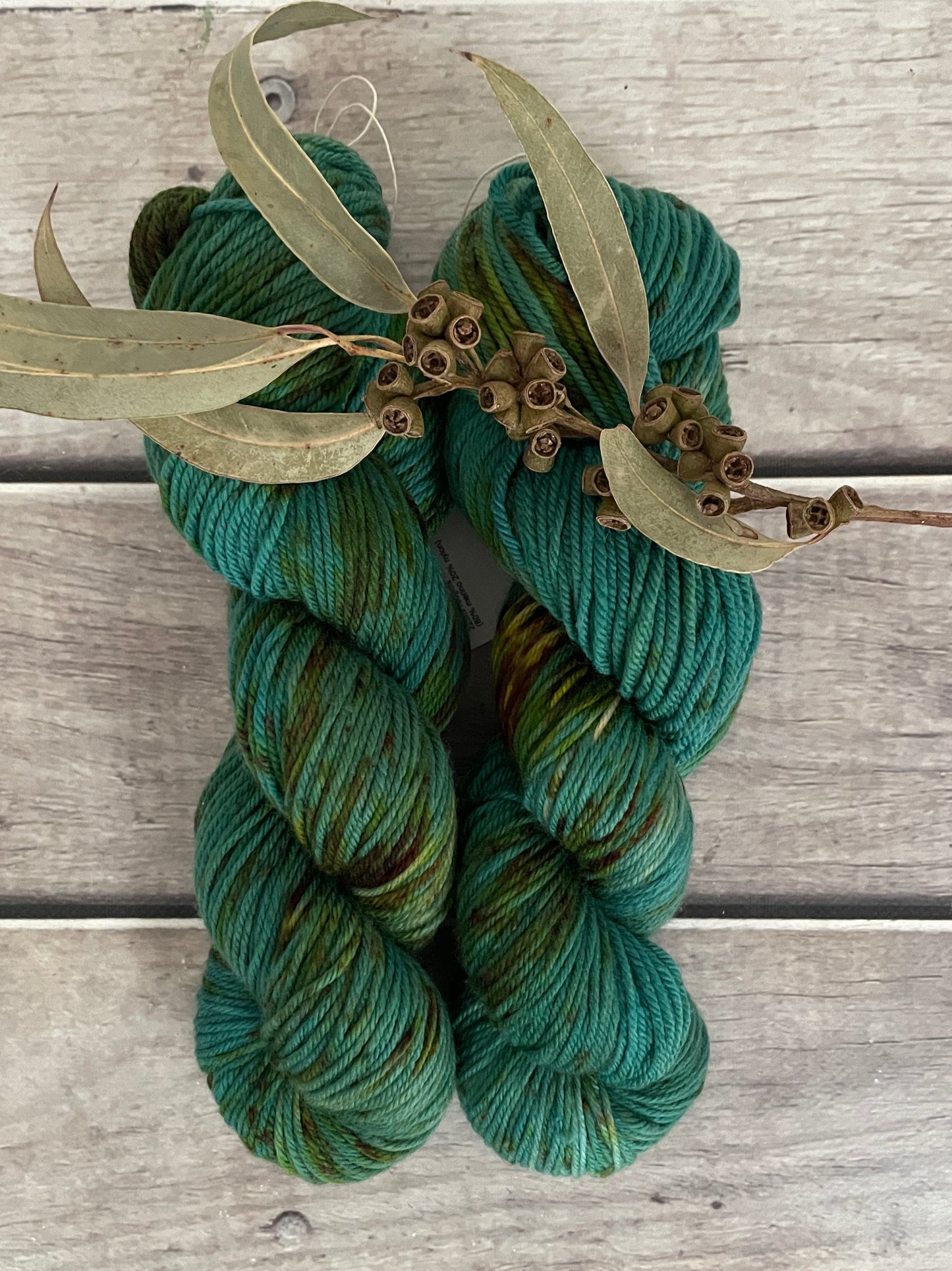 Deep Patina ooak - Darjeeling DK sock yarn - 8 ply
