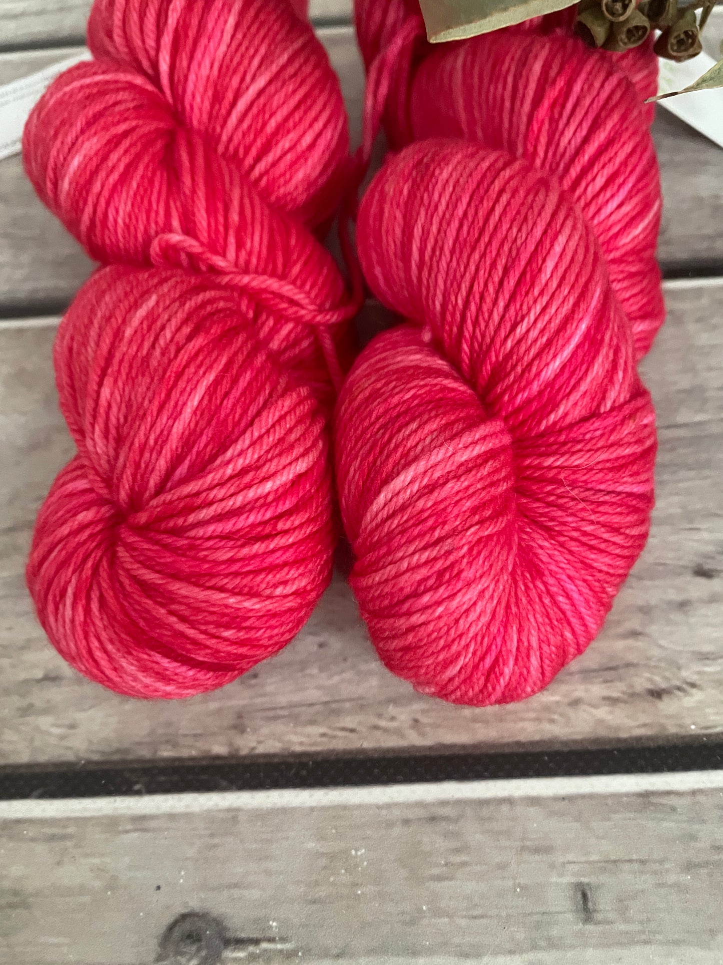 Raspberry Sorbet ooak - 8 ply merino and nylon sock yarn - Darjeeling DK