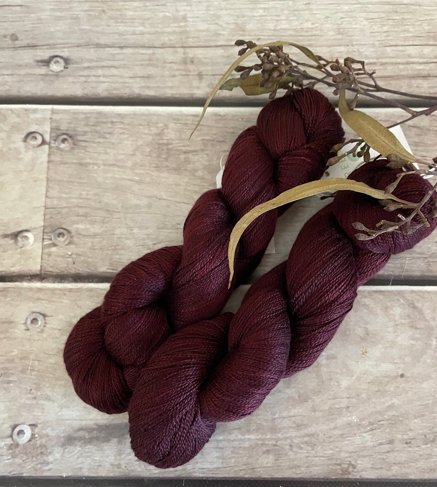 Ruby Wine - 3 ply pure silk yarn - Ginseng hl