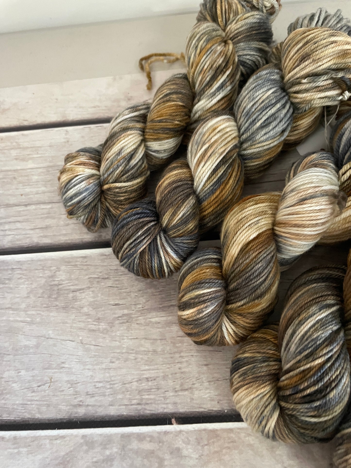 Tiger Feet ooak - 8 ply merino and nylon sock yarn - Darjeeling DK