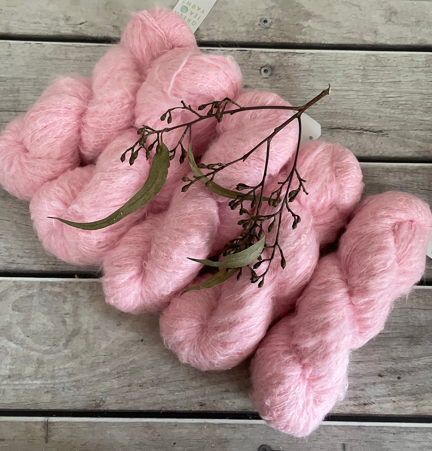 China Doll - 8 ply suri/silk fluff - Rosehip DK