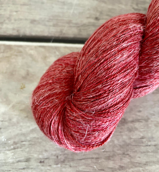 Light Red ooak - silk and linen 2 ply - Anise 2