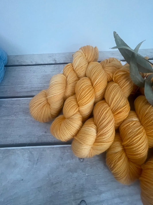 Apricot Mist - 8 ply merino and nylon sock yarn - Darjeeling DK