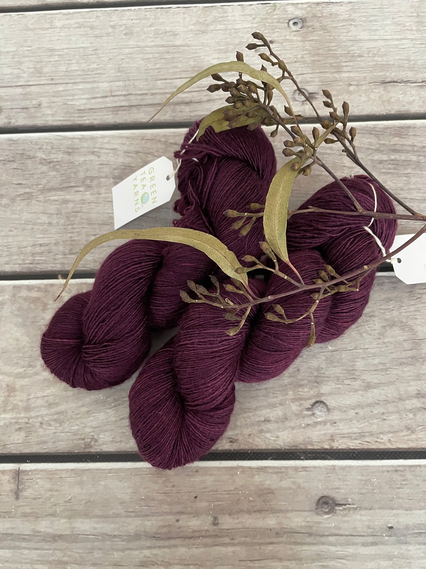 Black Cherry - Merino and silk 4 ply single -Osmanthus