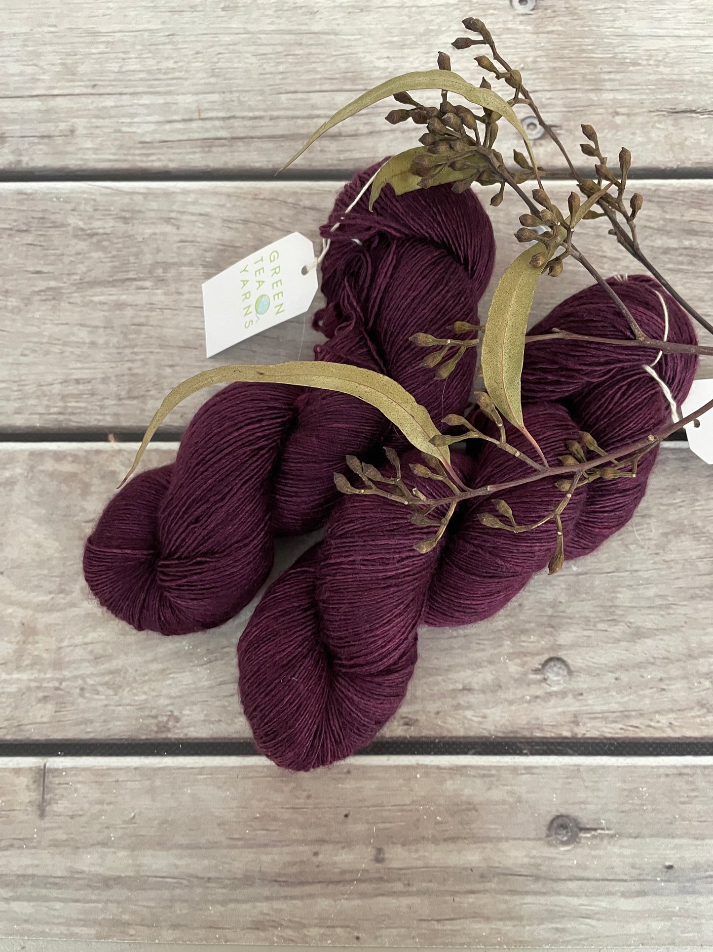 Black Cherry - Merino and silk 4 ply single -Osmanthus