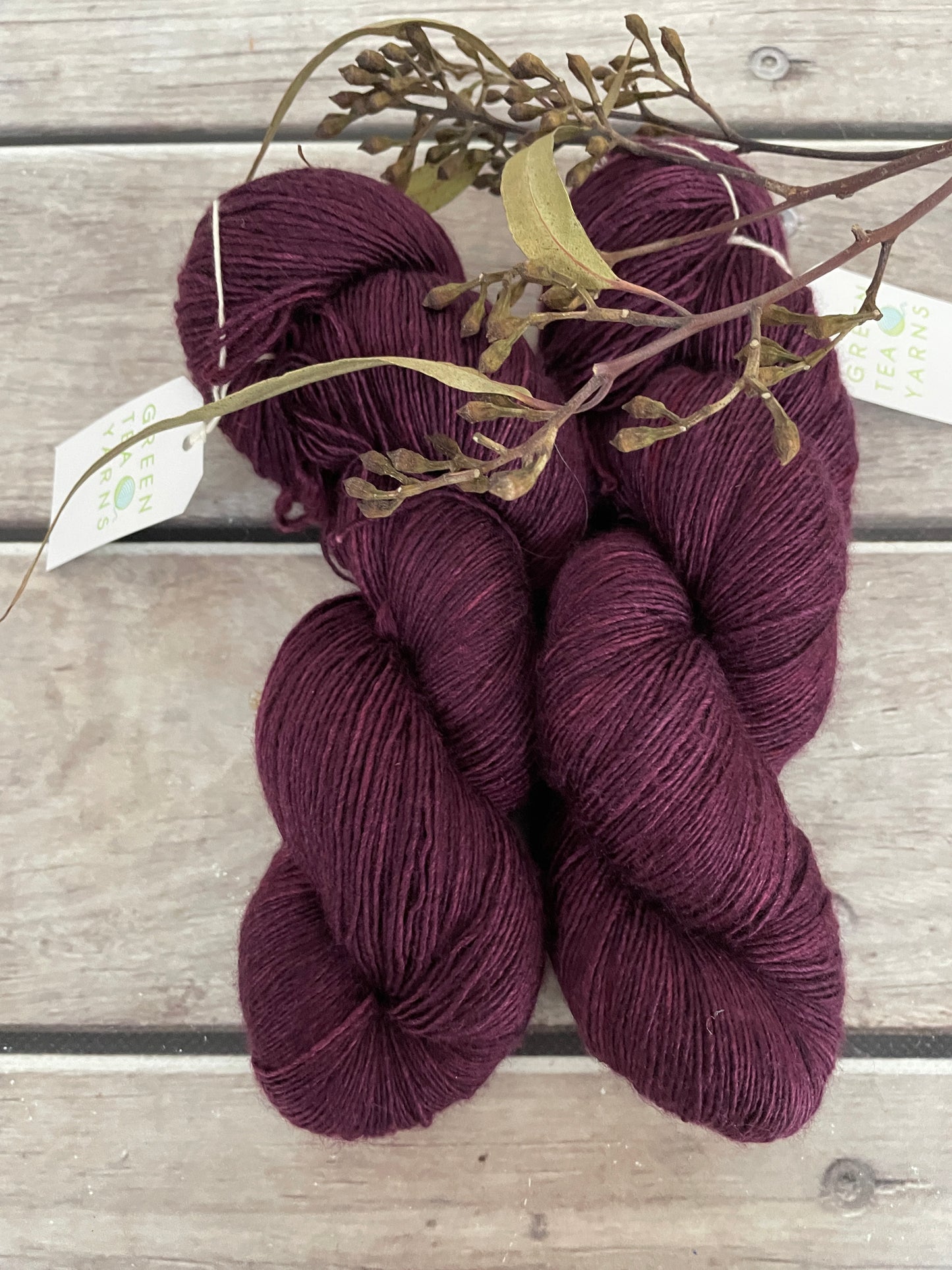 Black Cherry - Merino and silk 4 ply single -Osmanthus