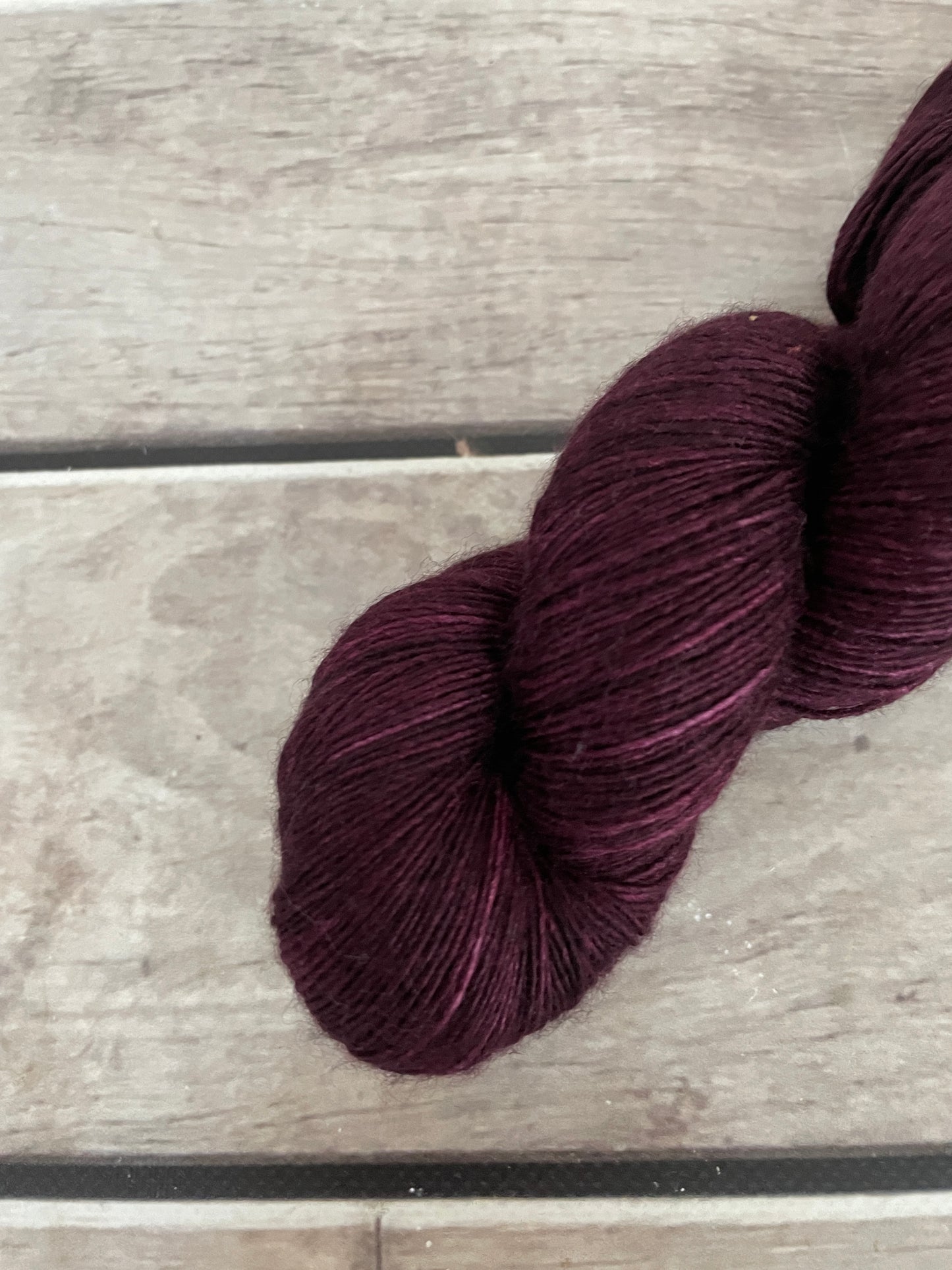 Black Cherry - Merino and silk 4 ply single -Osmanthus