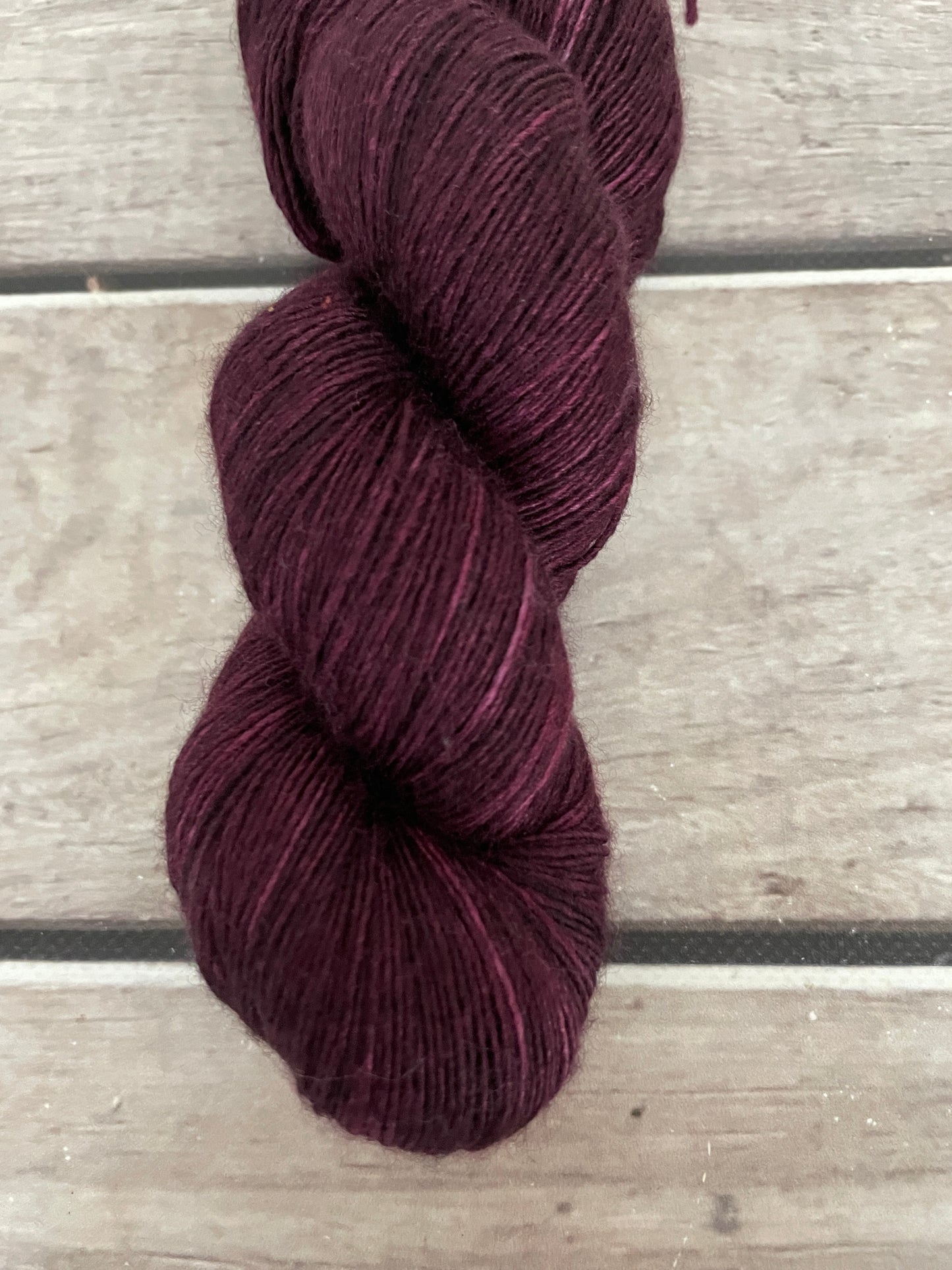 Black Cherry - Merino and silk 4 ply single -Osmanthus