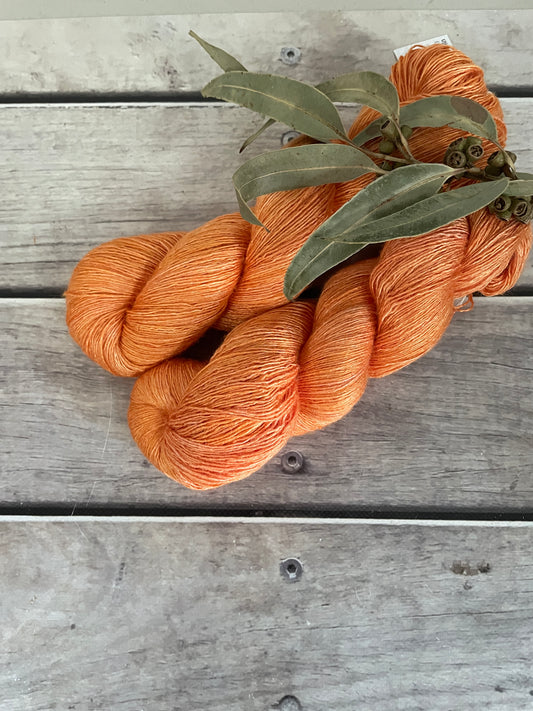 Apricot Mist - lace weight Tussah silk - Ujicha