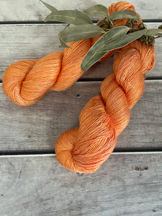 Apricot Mist - lace weight Tussah silk - Ujicha