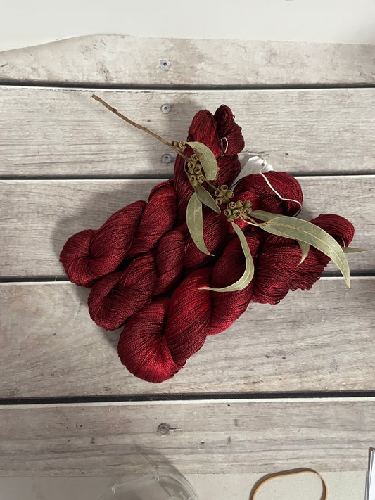 New Red - 3 ply in Mulberry silk - Ginseng hl