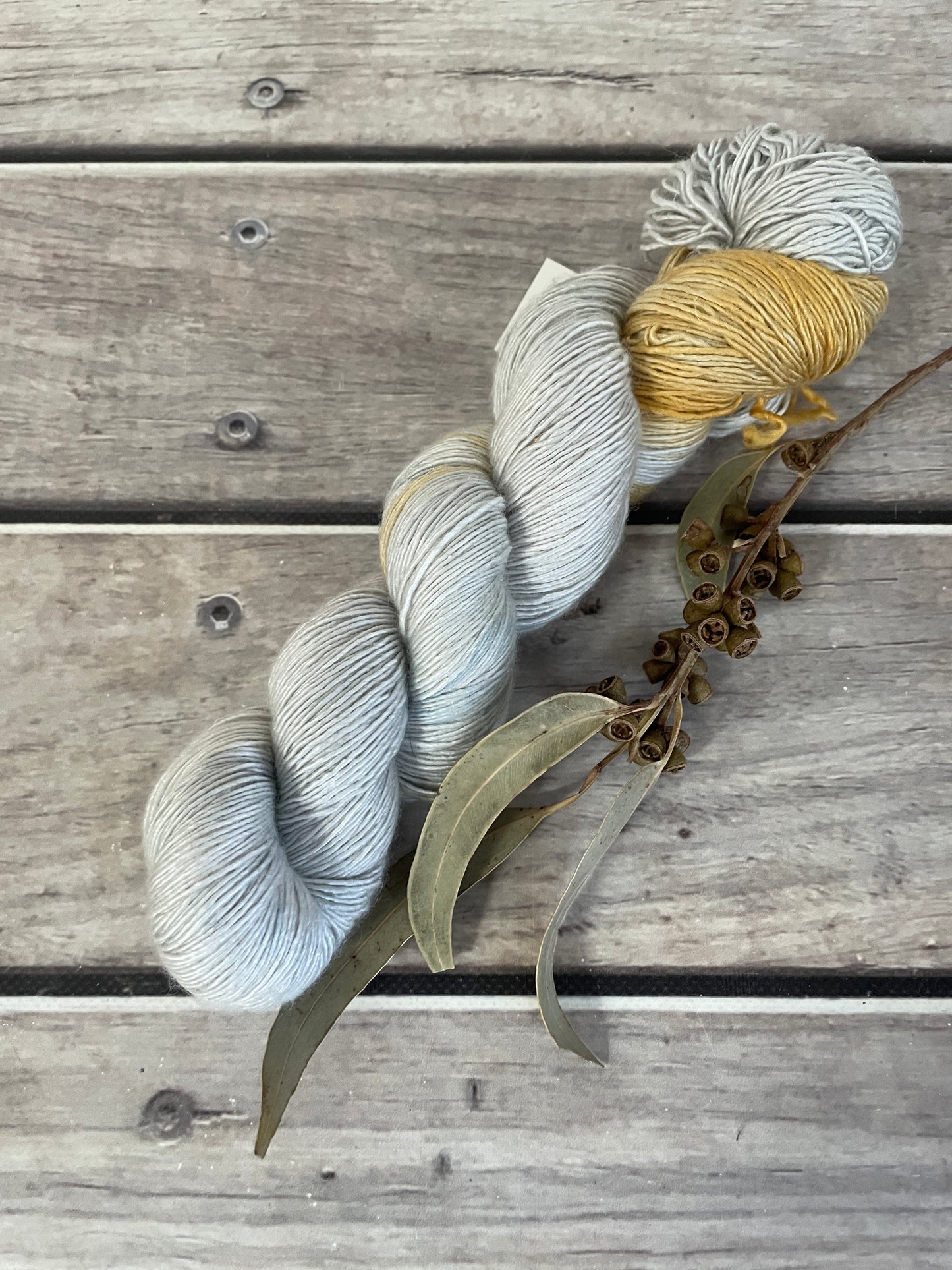 Underside - 4 ply Merino /Silk single yarn - Osmanthus