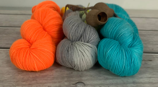 Golden Shouldered Parrot - Darjeeling 3-skein sock set