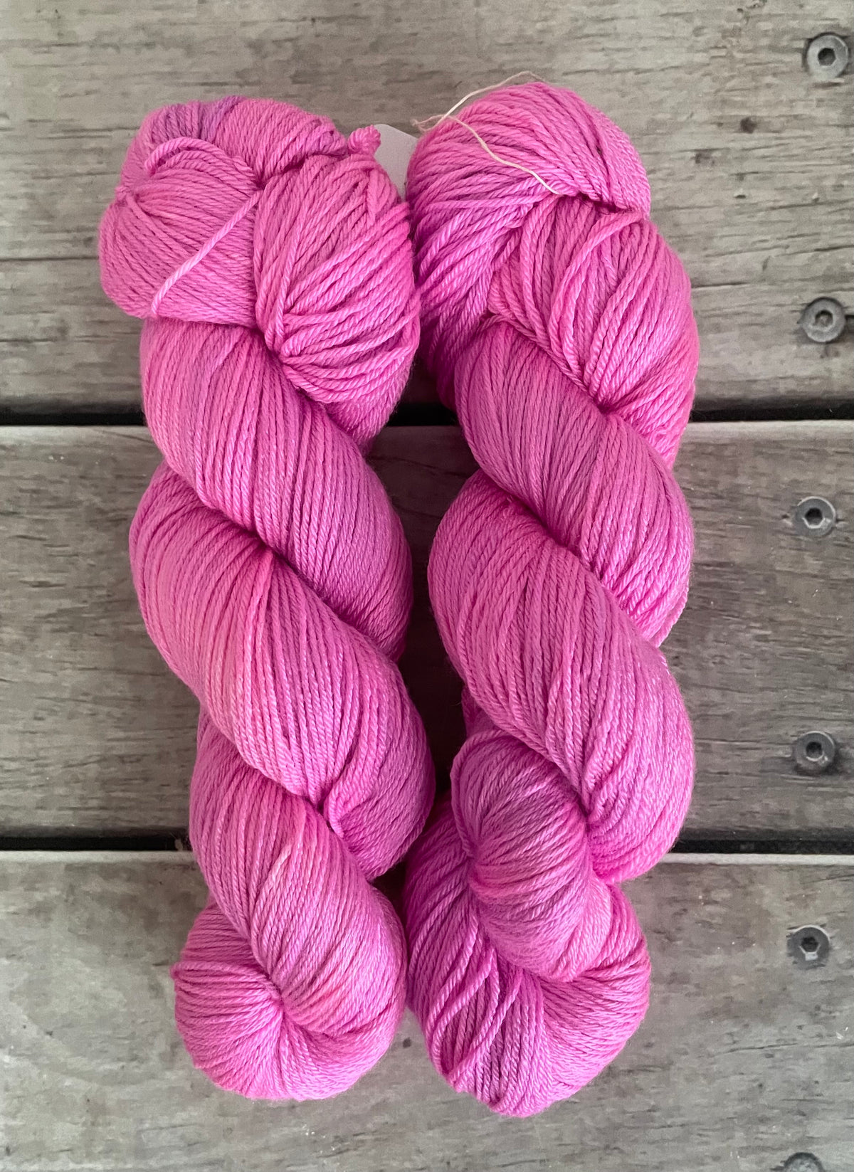 Neon Rainbow - Pink End Skein - 4ply/fingering - silk/merino yarn - Jasmine 4
