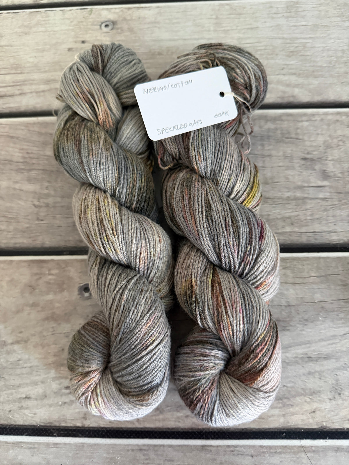 Speckled Oats on cotton/merino 4 ply - Laoshan