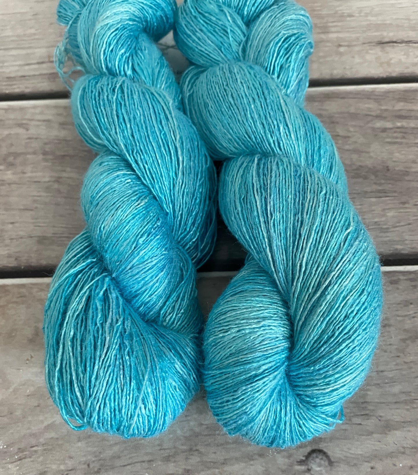 Turquoise Bay Dark - 2 Ply lace Tussah silk - Ujicha
