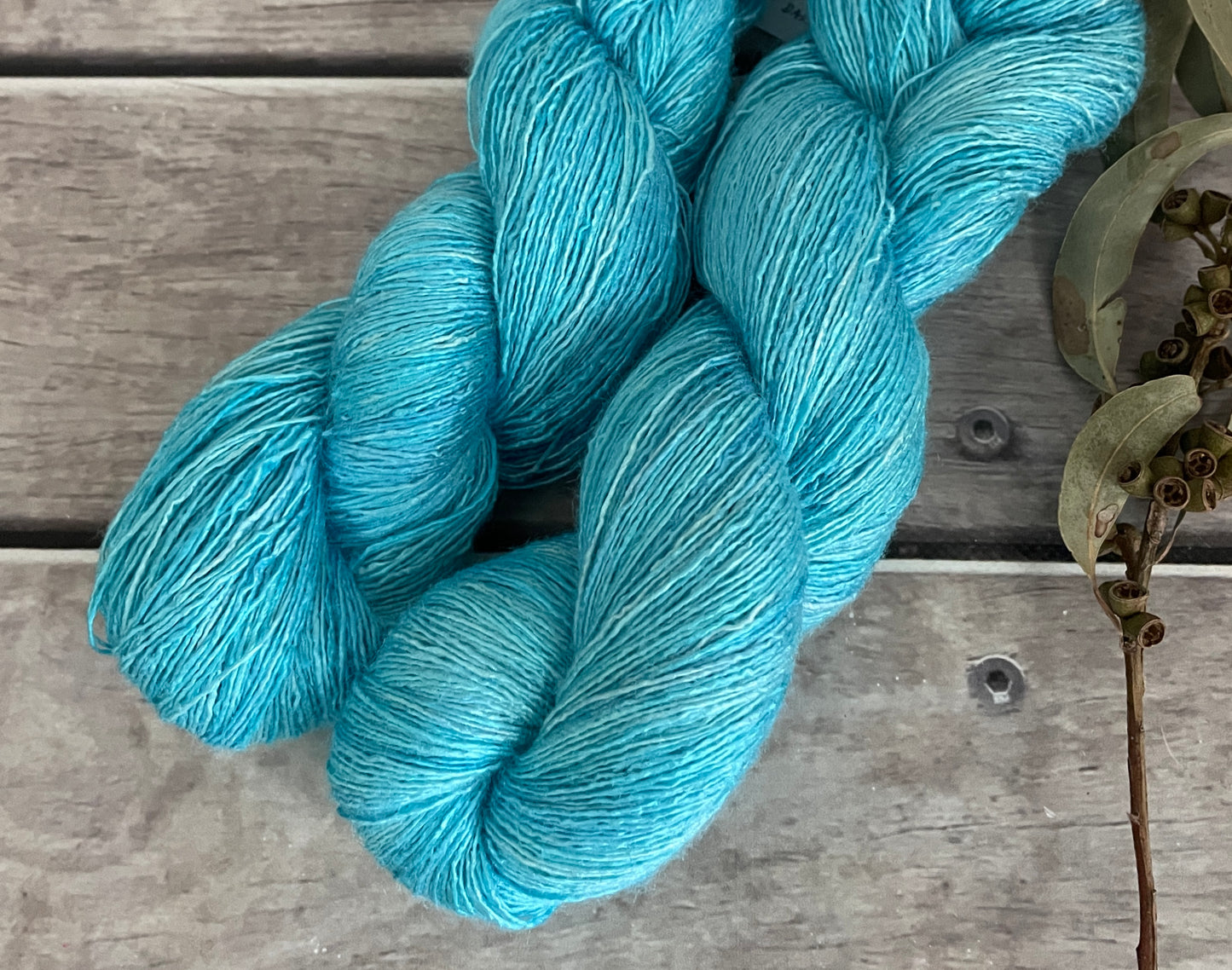 Turquoise Bay Dark - 2 Ply lace Tussah silk - Ujicha