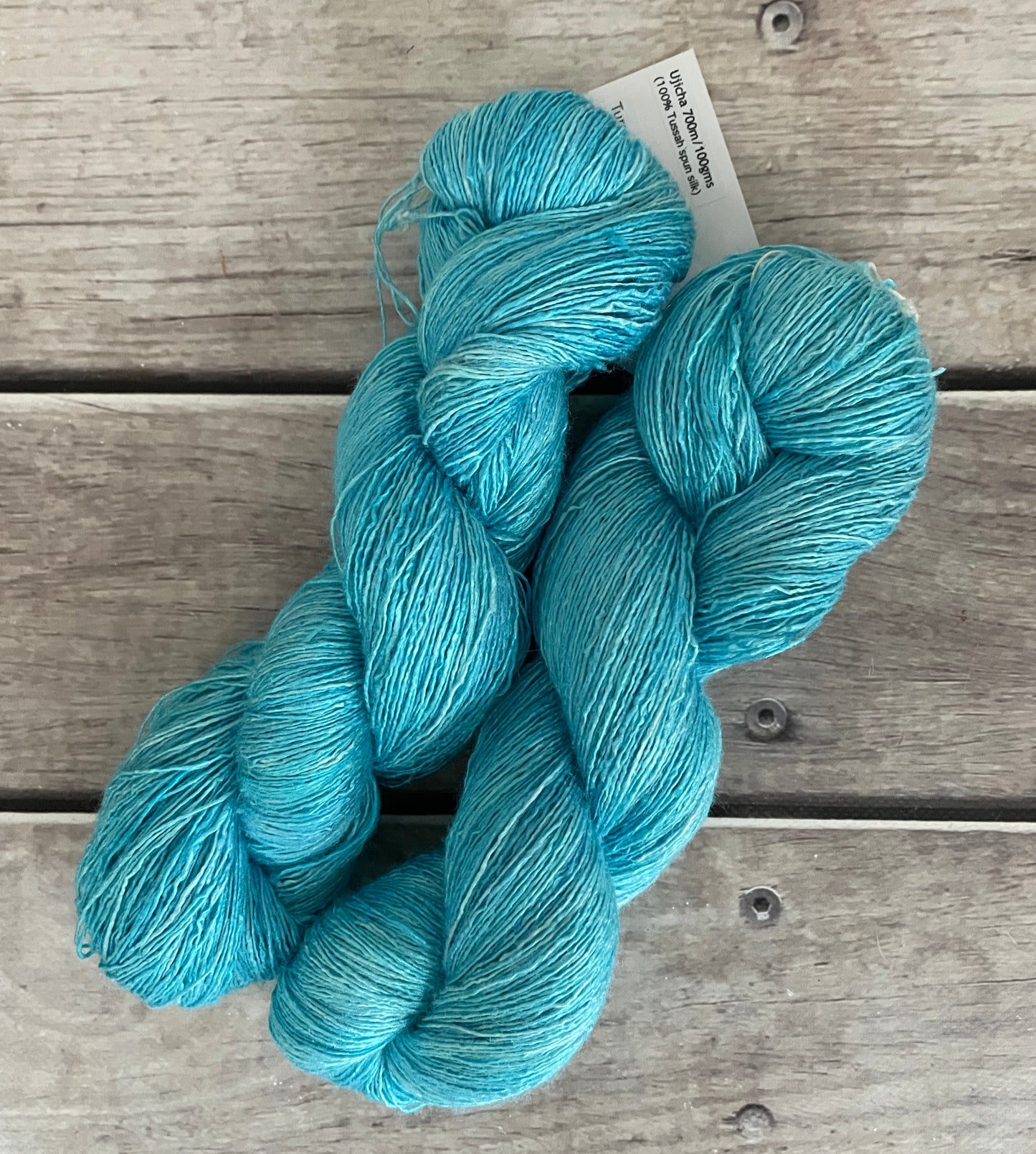 Turquoise Bay Dark - 2 Ply lace Tussah silk - Ujicha
