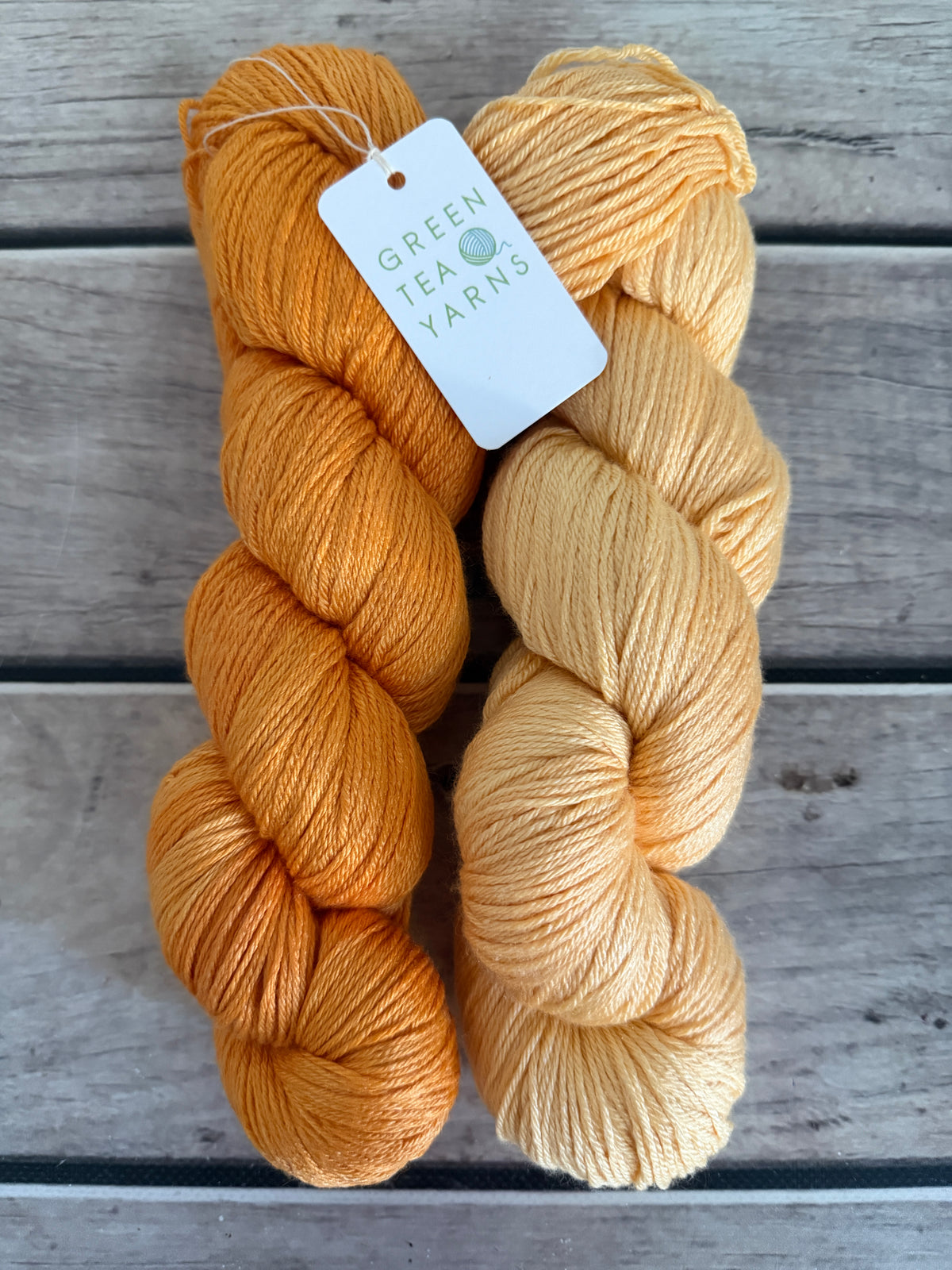 Tangerine Crush pair - 4ply/f - silk/merino yarn - Jasmine 4