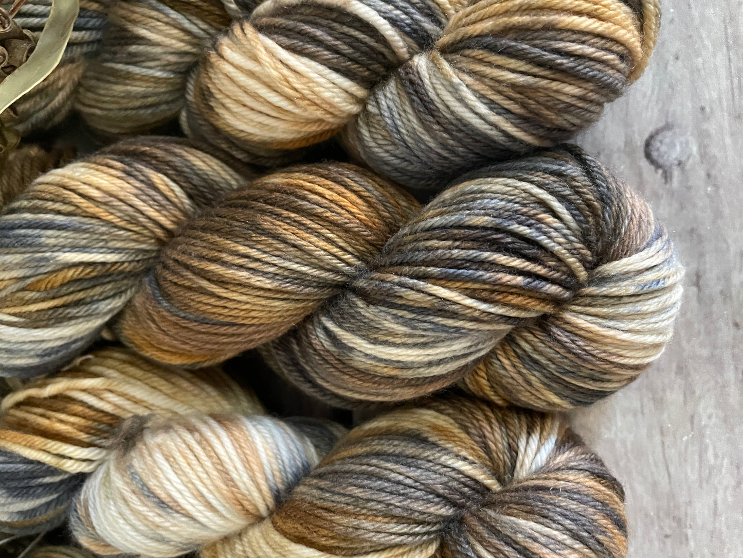 Tiger Feet ooak - 8 ply merino and nylon sock yarn - Darjeeling DK