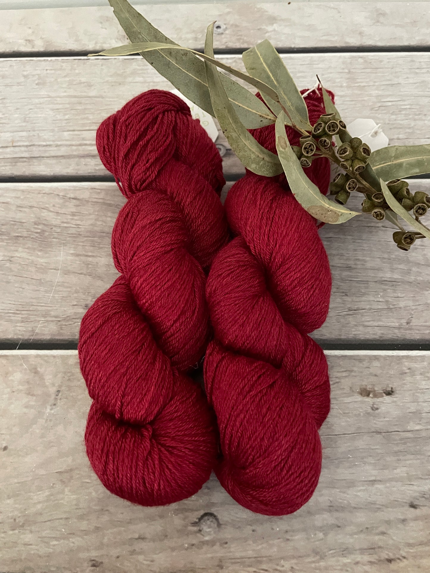Dark Red Lacquer - 4ply/fingering - silk and merino yarn - Jasmine 4