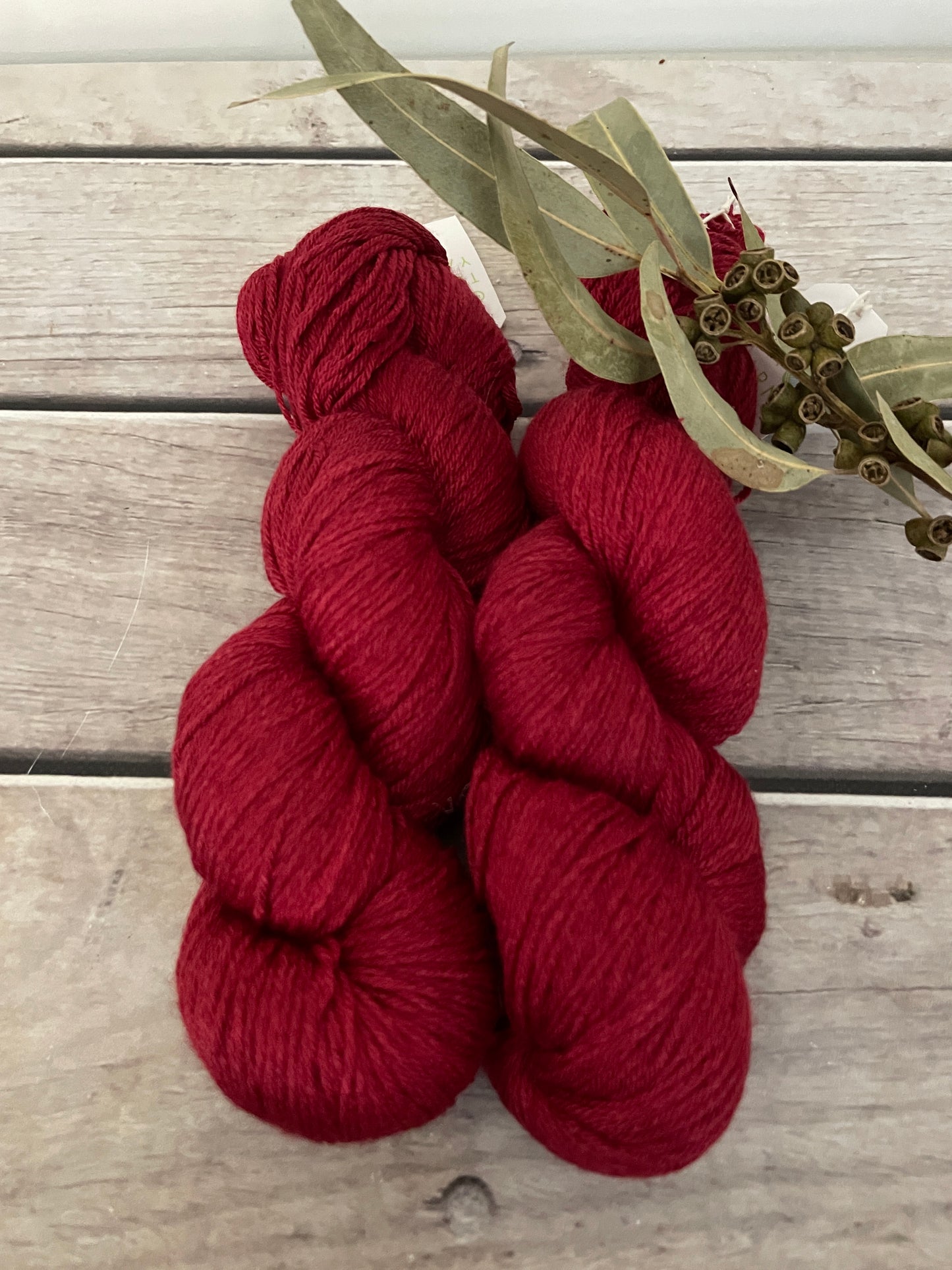 Dark Red Lacquer - 4ply/fingering - silk and merino yarn - Jasmine 4