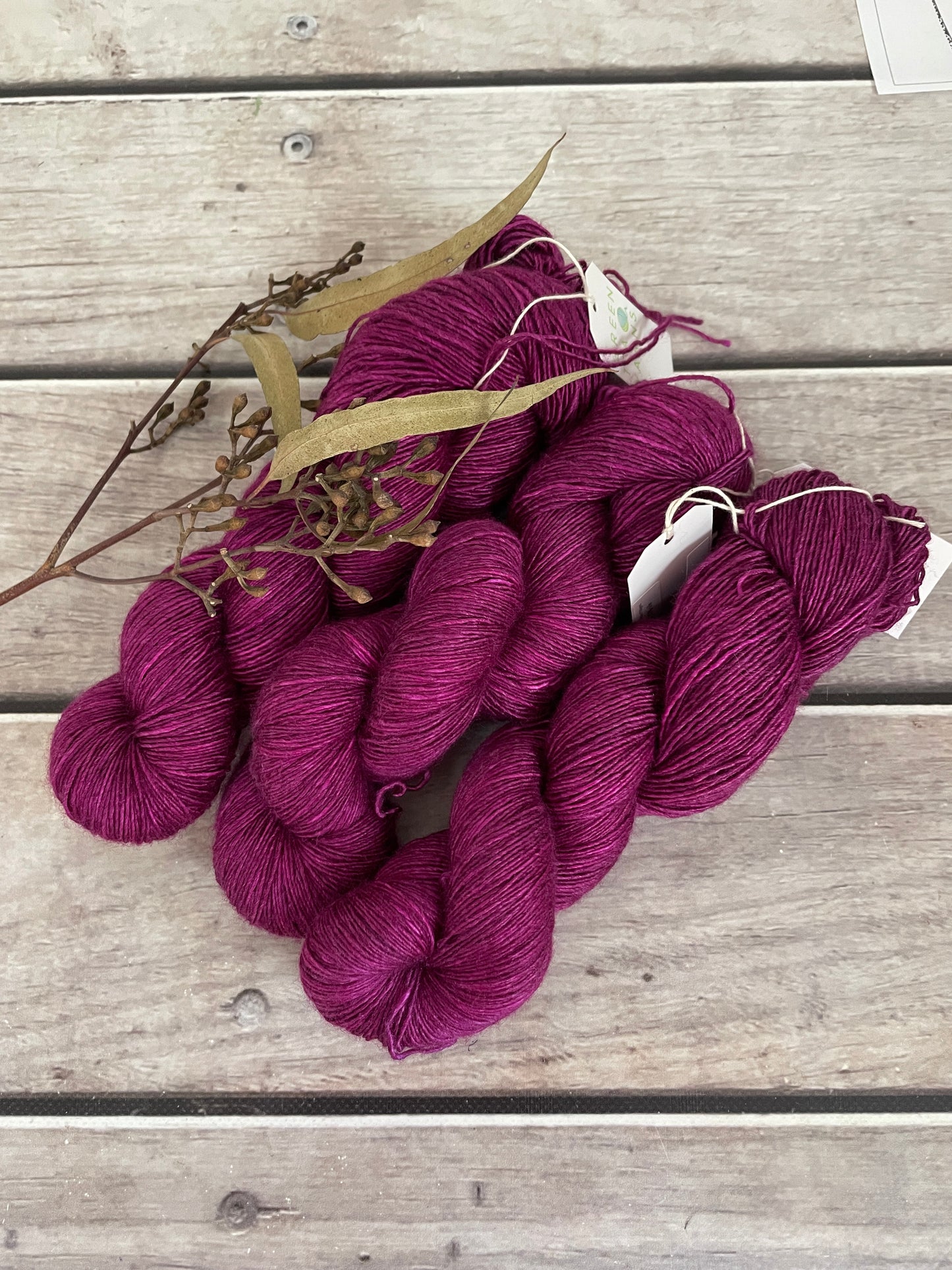 Dragonfruit - 4 ply Merino/silk single -Osmanthus