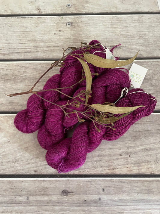 Dragonfruit - 4 ply Merino/silk single -Osmanthus