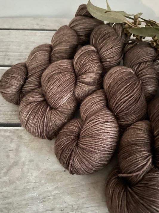 Granny's Cloak Moth #2 - Darjeeling sock yarn - 4 ply