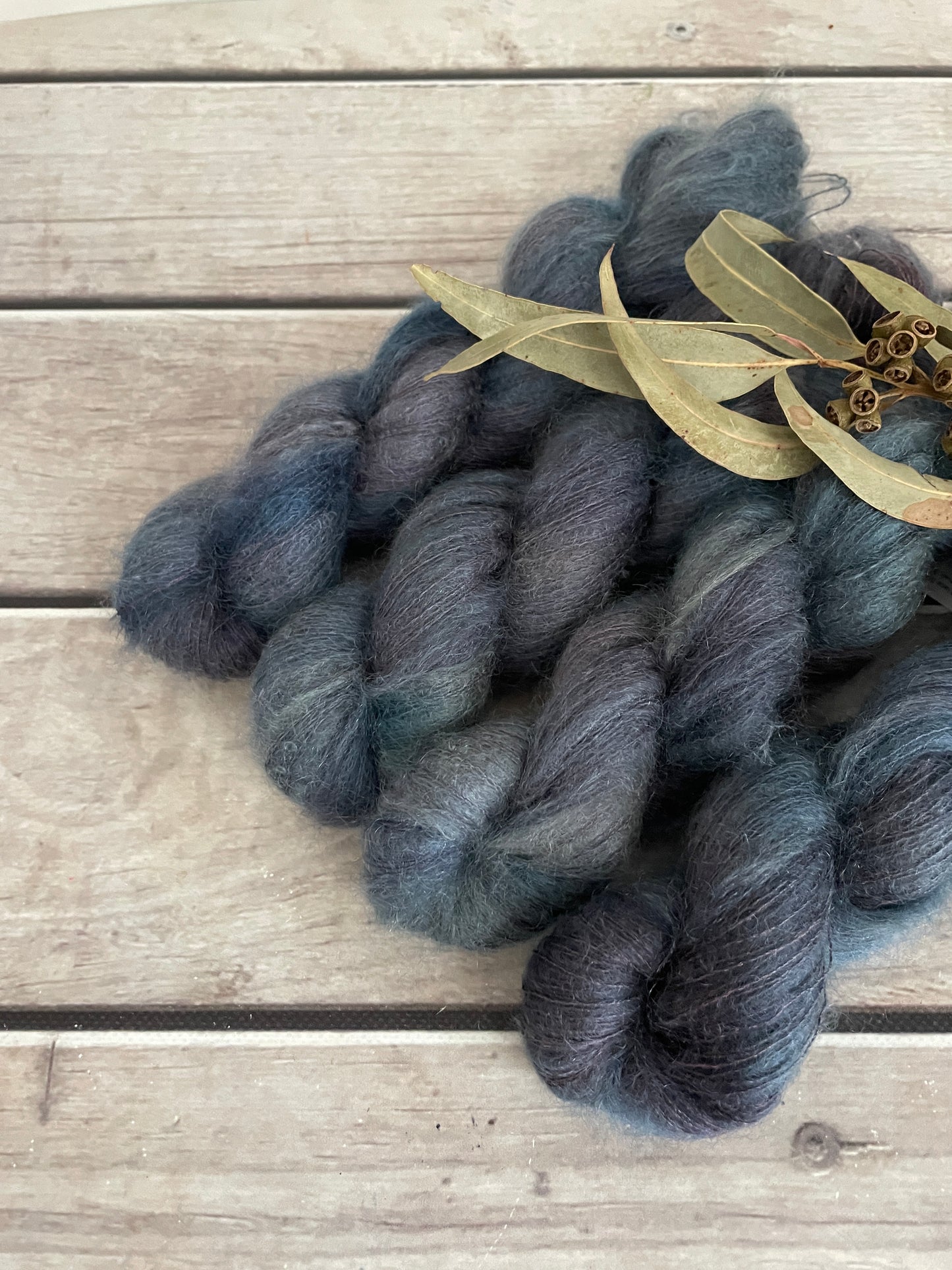 Twilight Grey - on Silk and Mohair - Shui Yun, 2 ply/laceweight