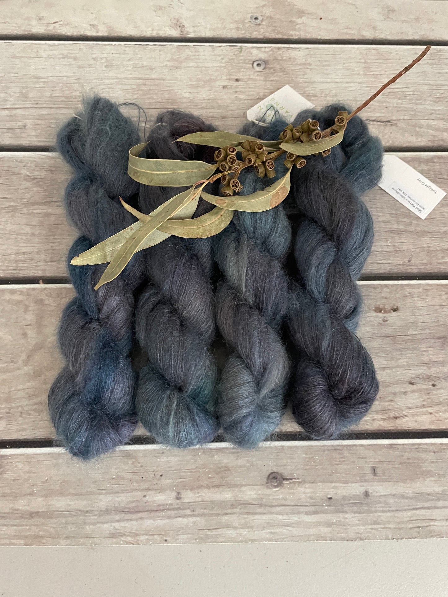 Twilight Grey - on Silk and Mohair - Shui Yun, 2 ply/laceweight