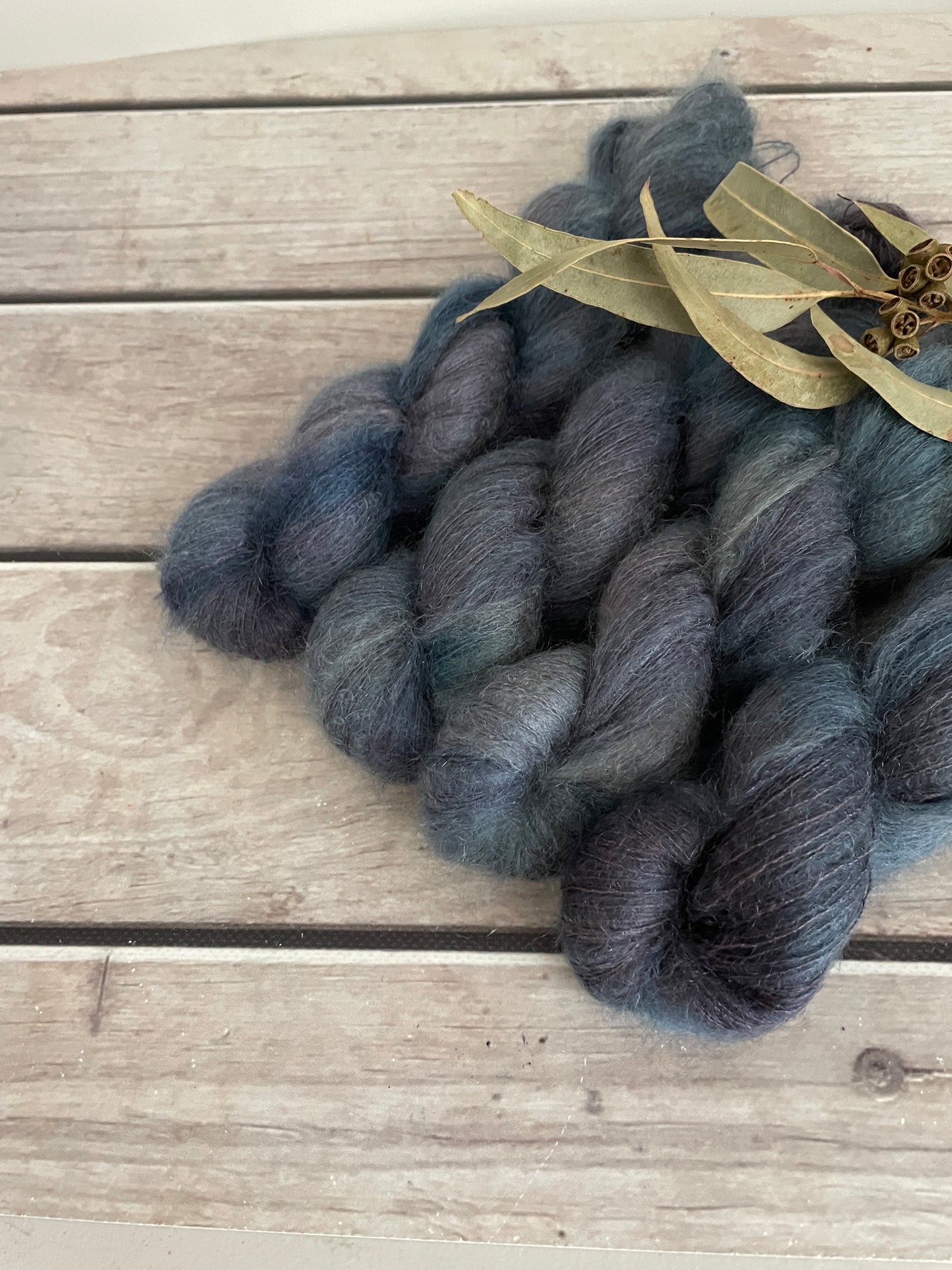 Twilight Grey - on Silk and Mohair - Shui Yun, 2 ply/laceweight