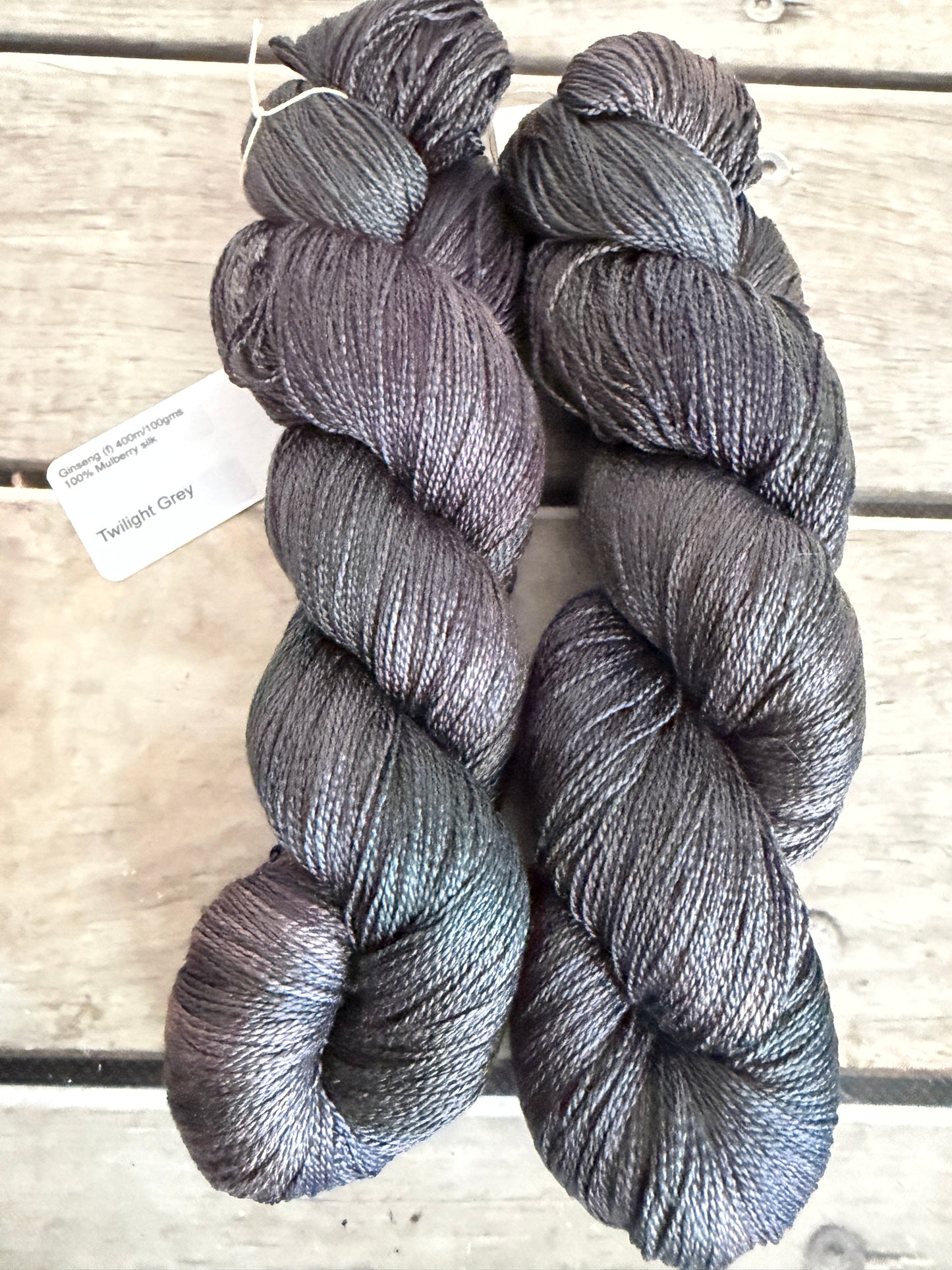 Twilight Grey - 4 Ply Mulberry Silk - Ginseng f