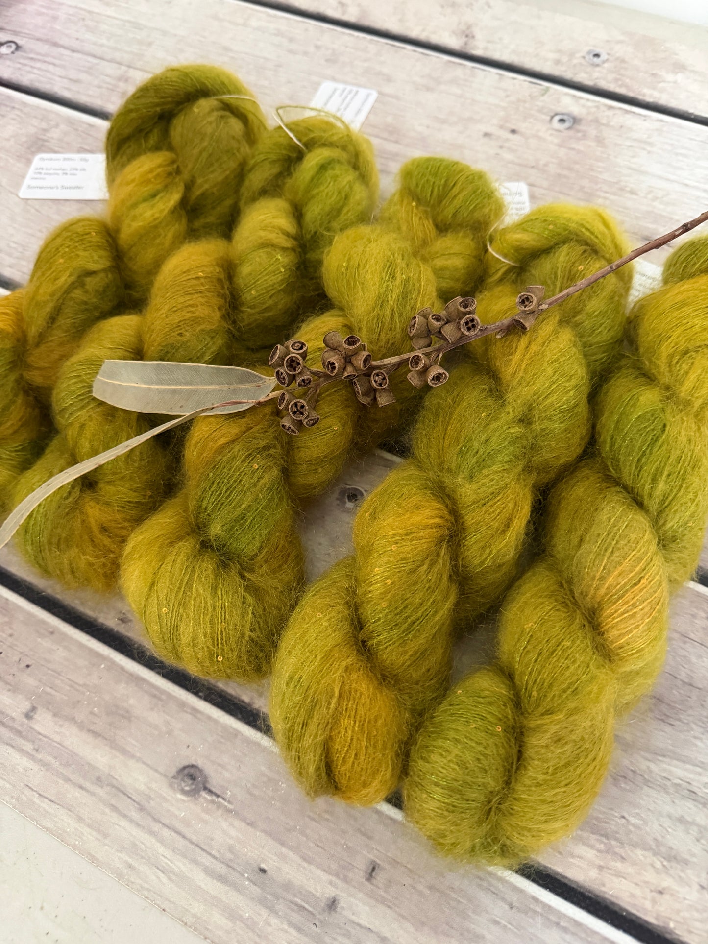 Someone's Sweater - mohair/silk/sequins - Gyrokuro 3ply