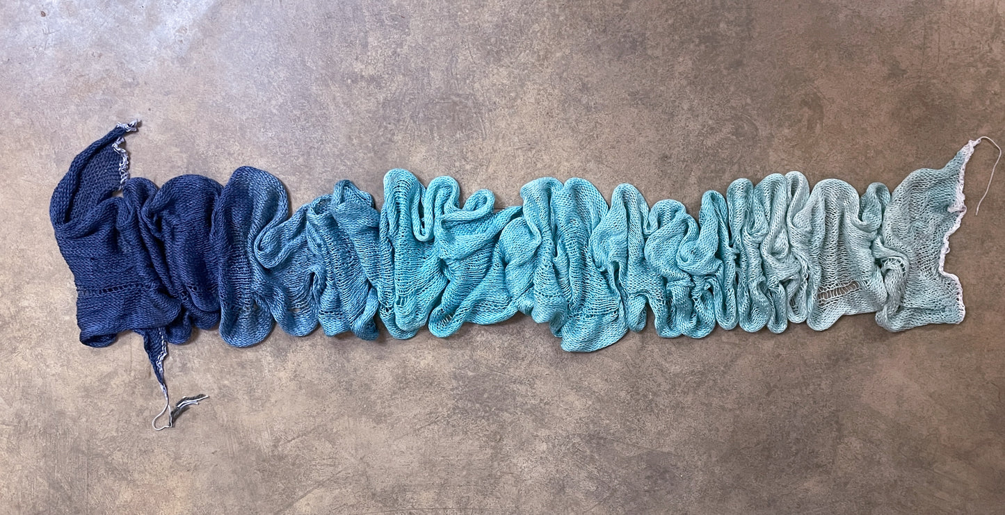 Ocean Breeze gradient on Echinacea Lace - 2 Ply silk - 150g