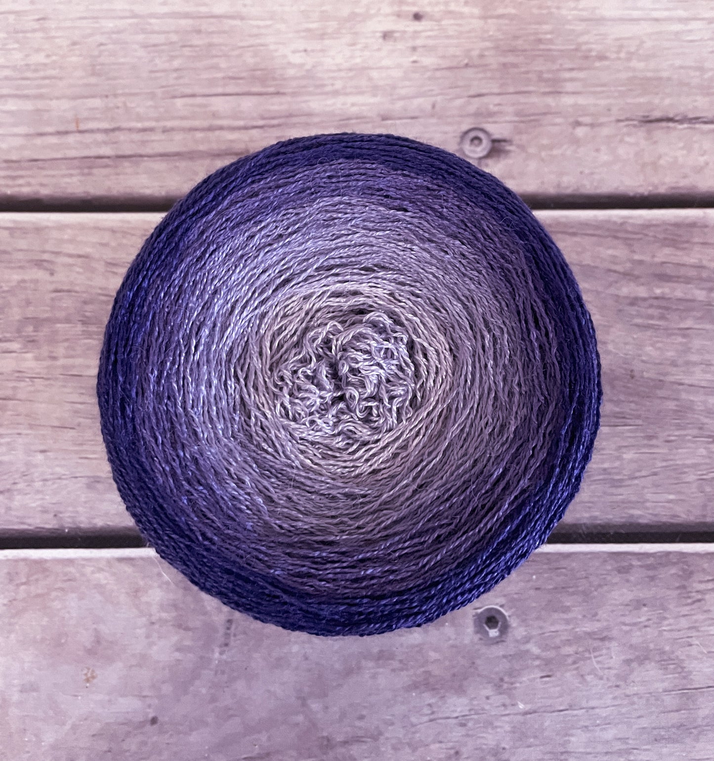 Midnight Flush gradient on Echinacea Lace - 2 Ply silk - 200g