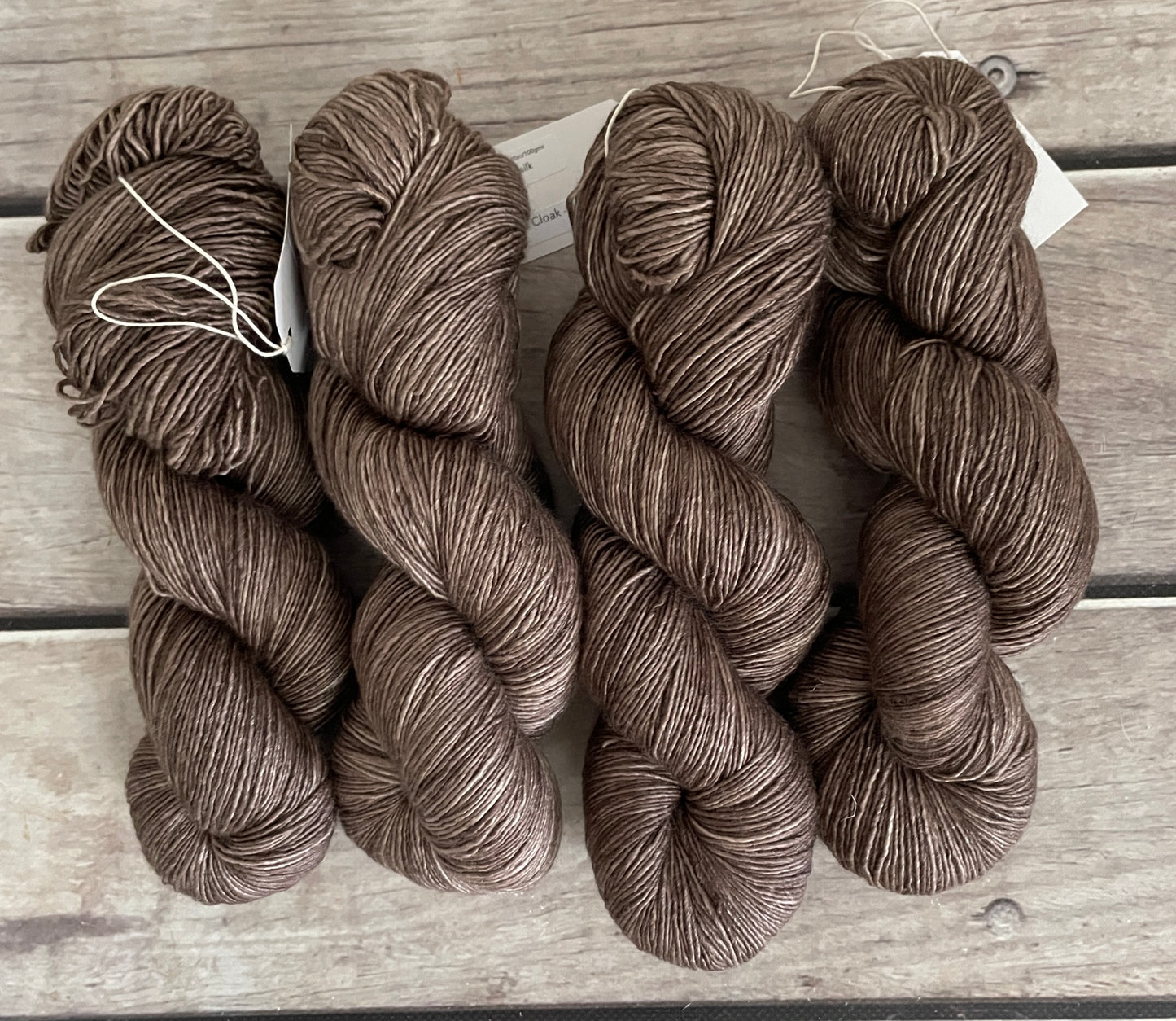 Granny's Cloak Moth #2 - Merino and Silk 4 ply single - Osmanthus