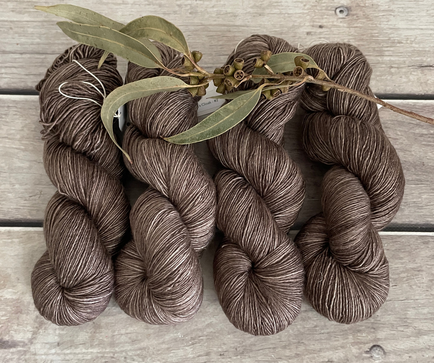 Granny's Cloak Moth #2 - Merino and Silk 4 ply single - Osmanthus