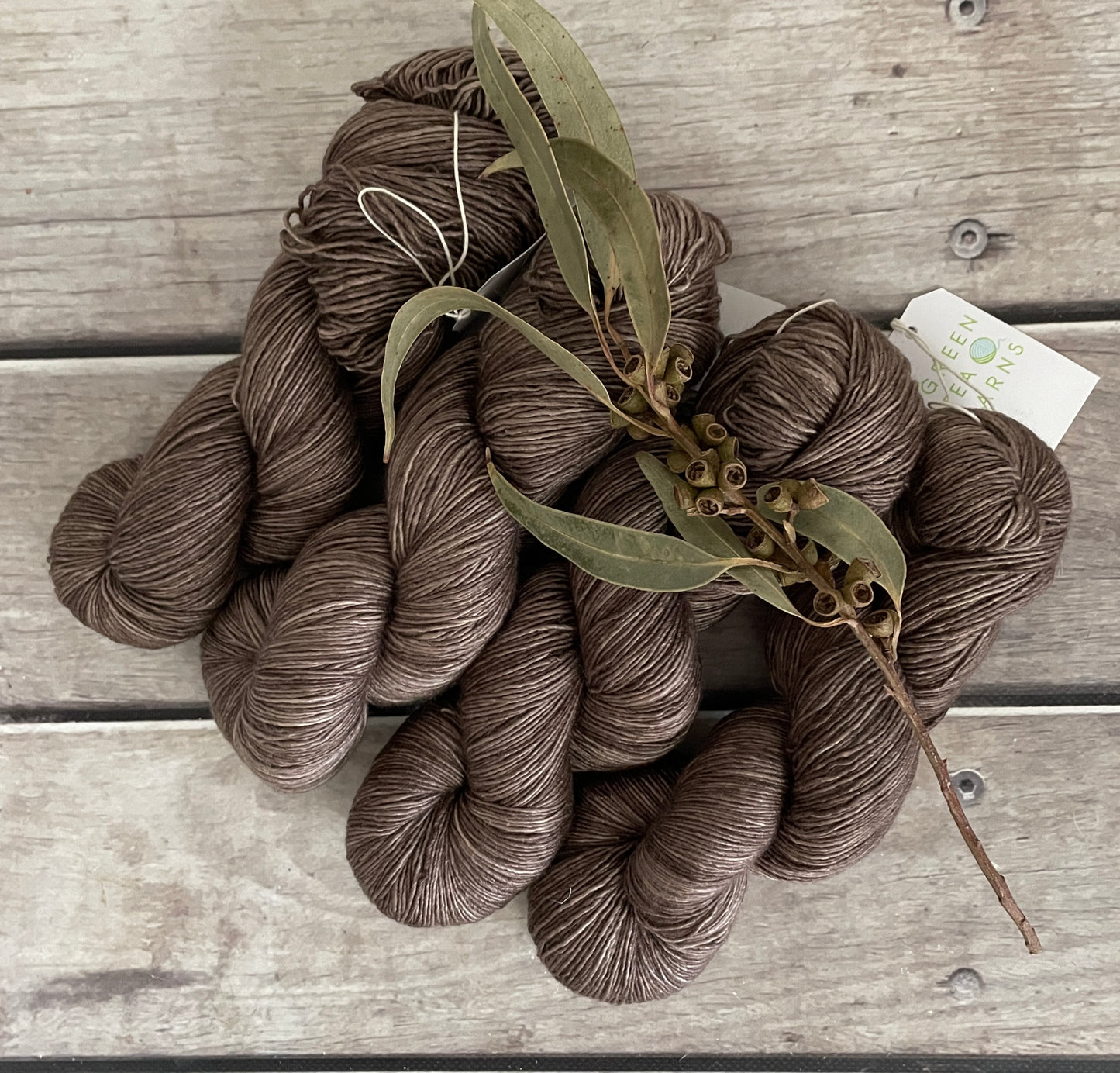 Granny's Cloak Moth #2 - Merino and Silk 4 ply single - Osmanthus