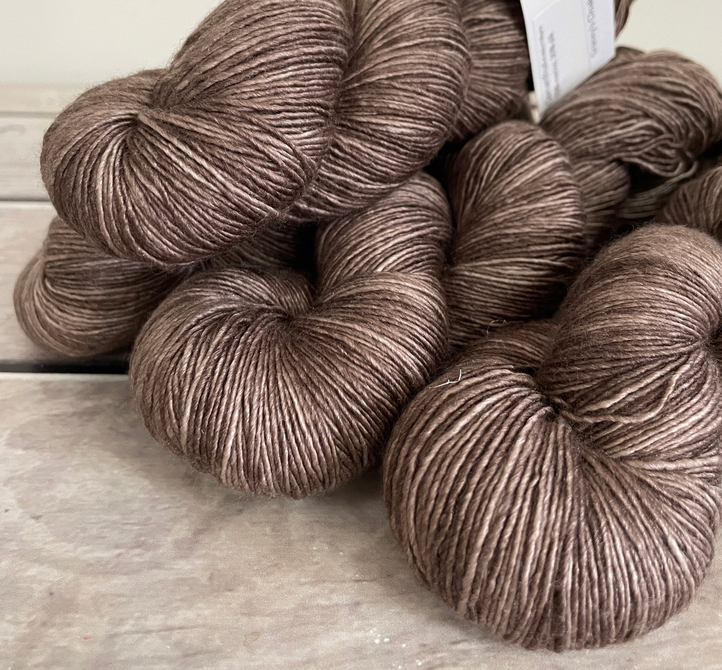 Granny's Cloak Moth #2 - Merino and Silk 4 ply single - Osmanthus
