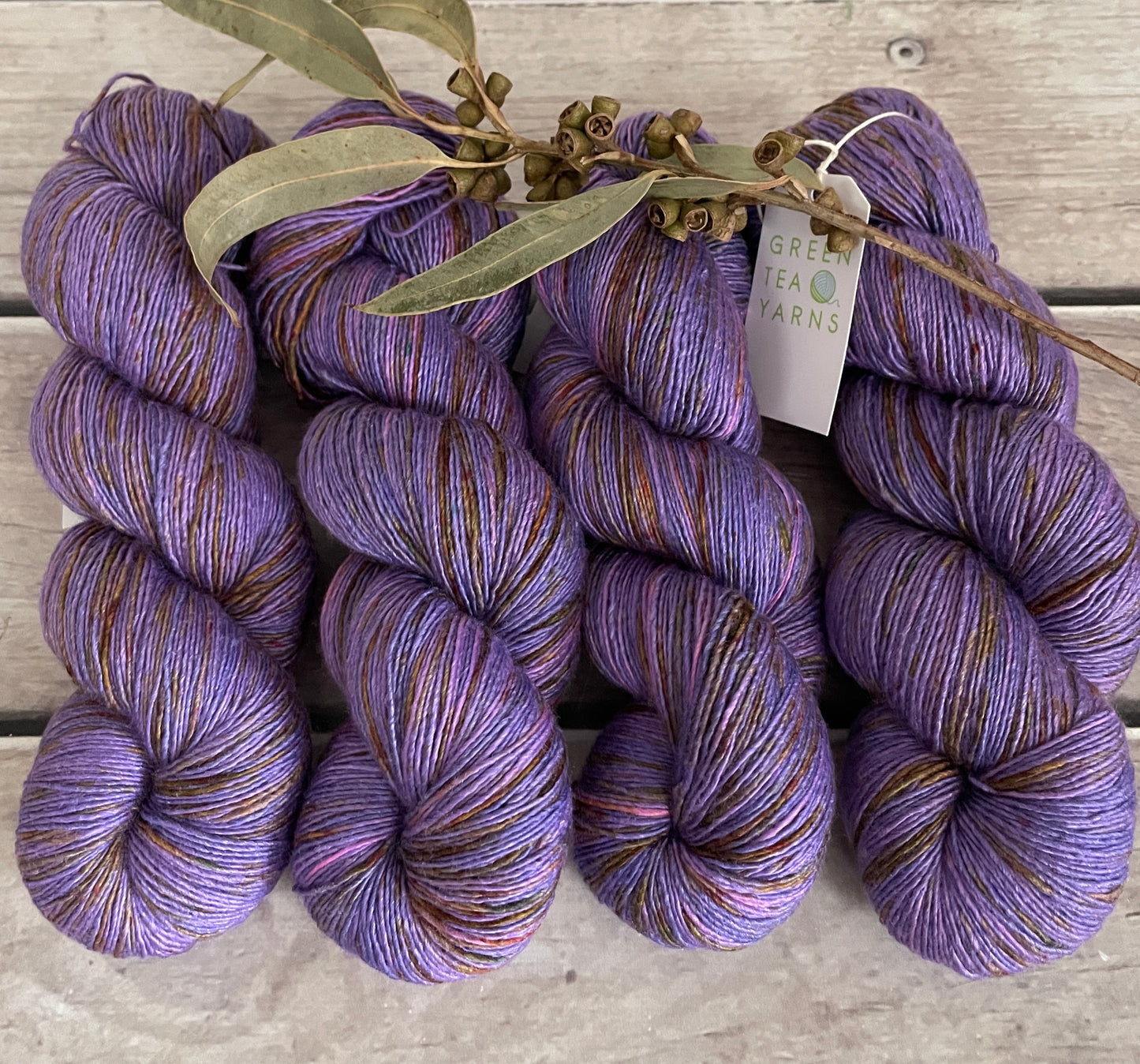 Granny's Cloak Moth #1 - Merino and Silk 4 ply single - Osmanthus