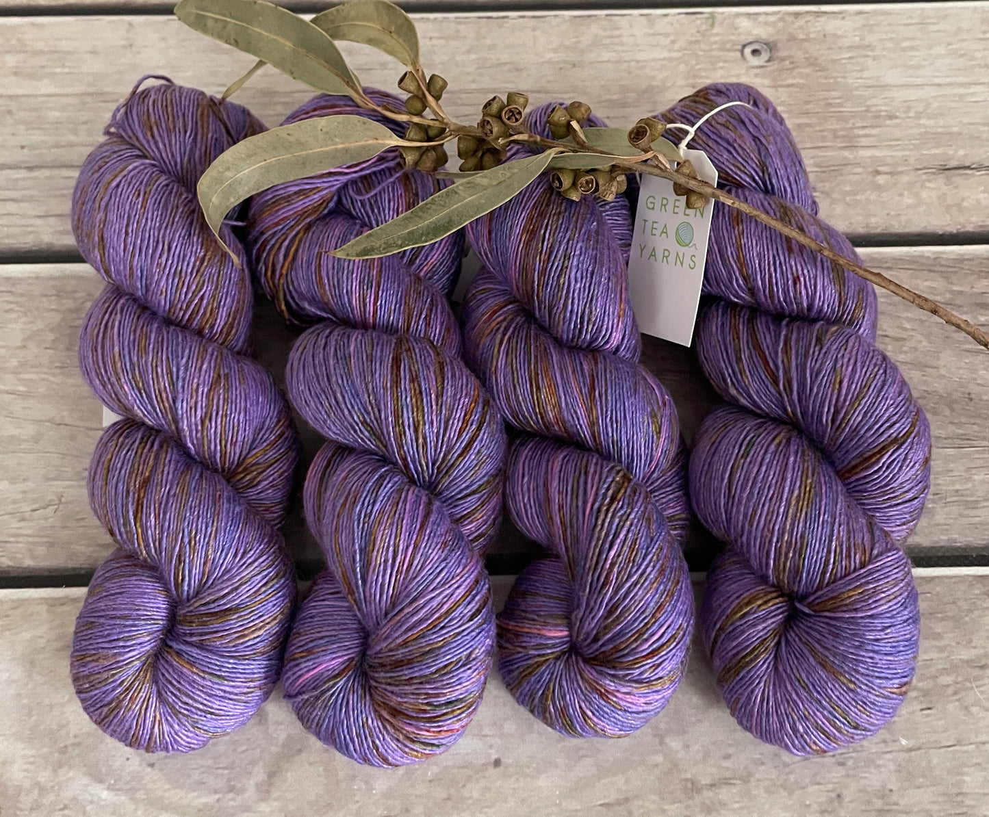 Granny's Cloak Moth #1 - Merino and Silk 4 ply single - Osmanthus