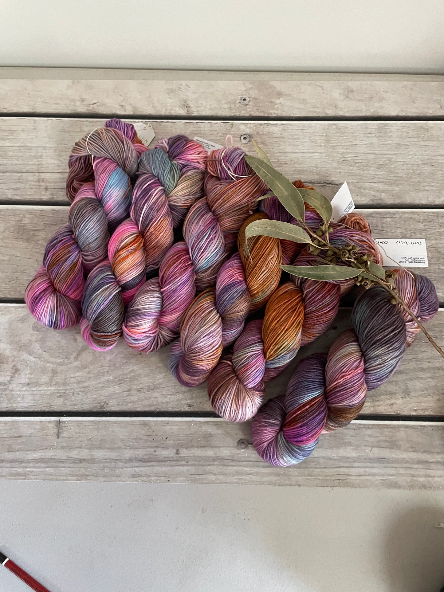 Tutti Fruitty ooak - Darjeeling sock yarn - 4 ply