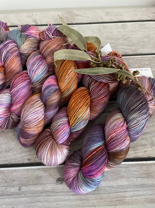 Tutti Fruitty ooak - Darjeeling sock yarn - 4 ply