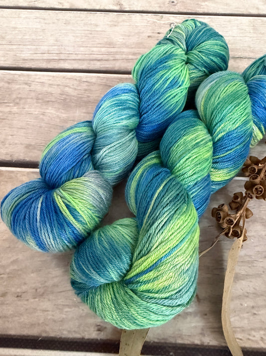 Neon Cuckoo Bee #3 - 4 ply silk and merino - Jasmine 4